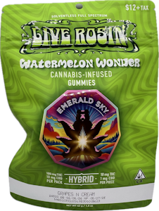 Emerald Sky - Watermelon Wonder 110mg 10 Pack Live Rosin Gummies - Emerald Sky