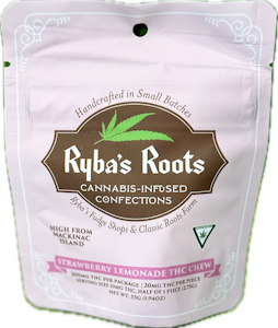 Ryba's Roots - 10pk Strawberry lemonade THC gummies