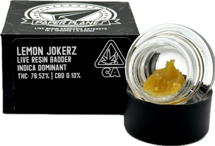 Paper Planes - Lemon Jokerz 1g Live Resin Badder - Paper Planes
