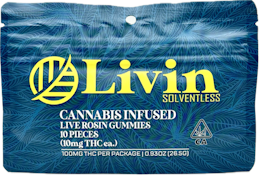 Guava 100mg Live Rosin 10 Pack Gummies - Livin Solventless
