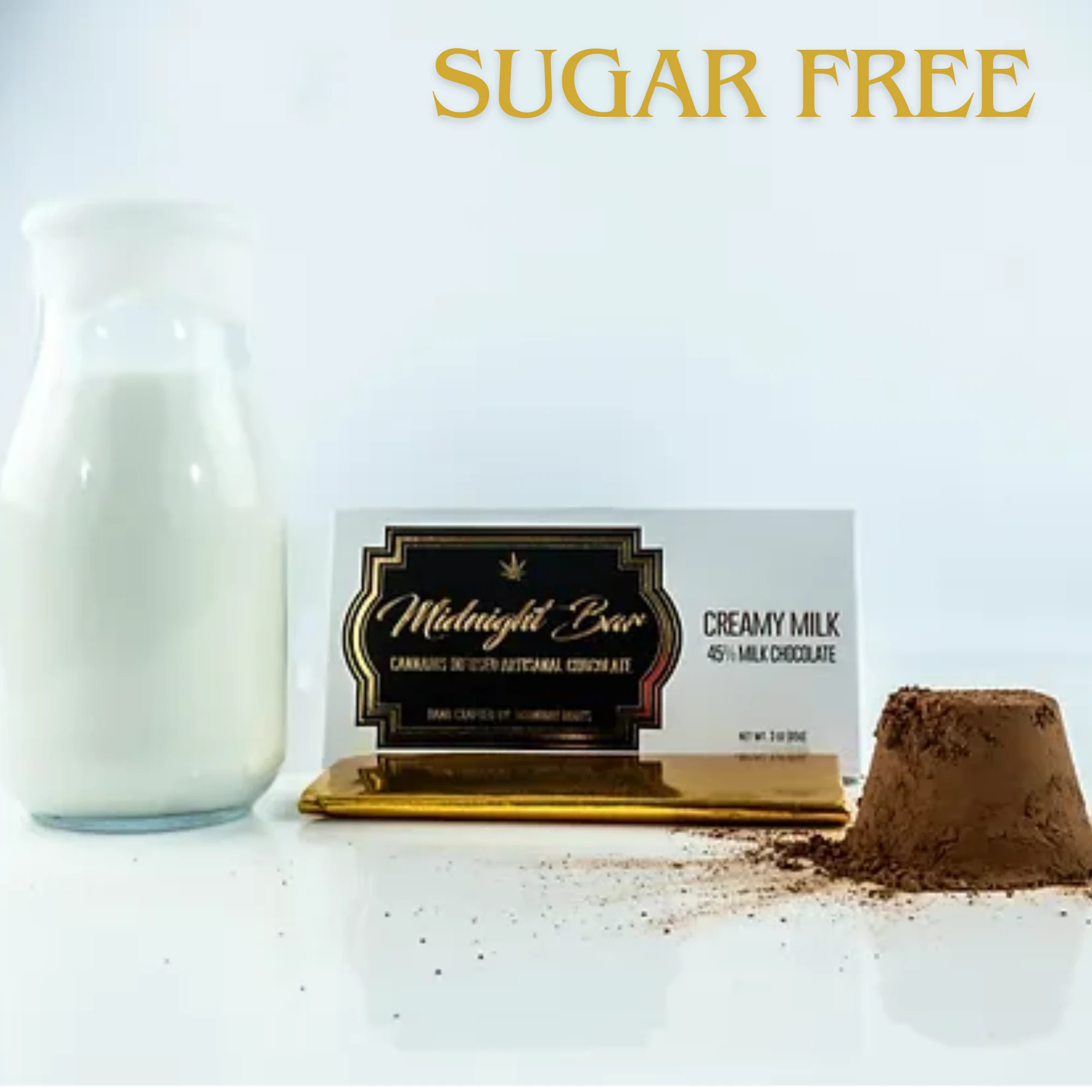 Midnight Roots - Midnight Roots - Sugar Free Milk Chocolate Bar - 200mg Main Image