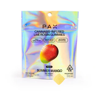 PAX - PAX Summer Mango Live Rosin Gummies 100mg