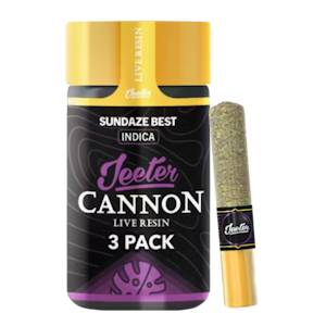 JEETER - Sundaze Best (I) | .5g 3pk Infused Resin Cannons Prerolls | Jeeter
