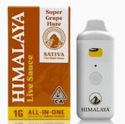 Himalaya 1g Super Grape Haze Live Sauce AIO DIsposable