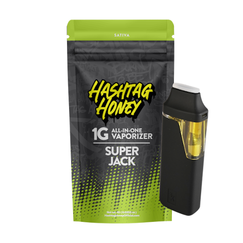 Hashtag Honey - Super Jack -Sativa- 1g AIO (Vaporizer) | Hashtag Honey   -gg6 BACK