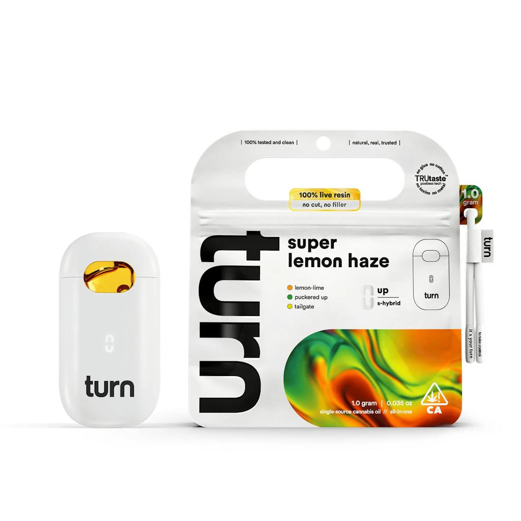 turn - Turn Super Lemon Haze Live Resin All-In-One Vape 1.0g Main Image