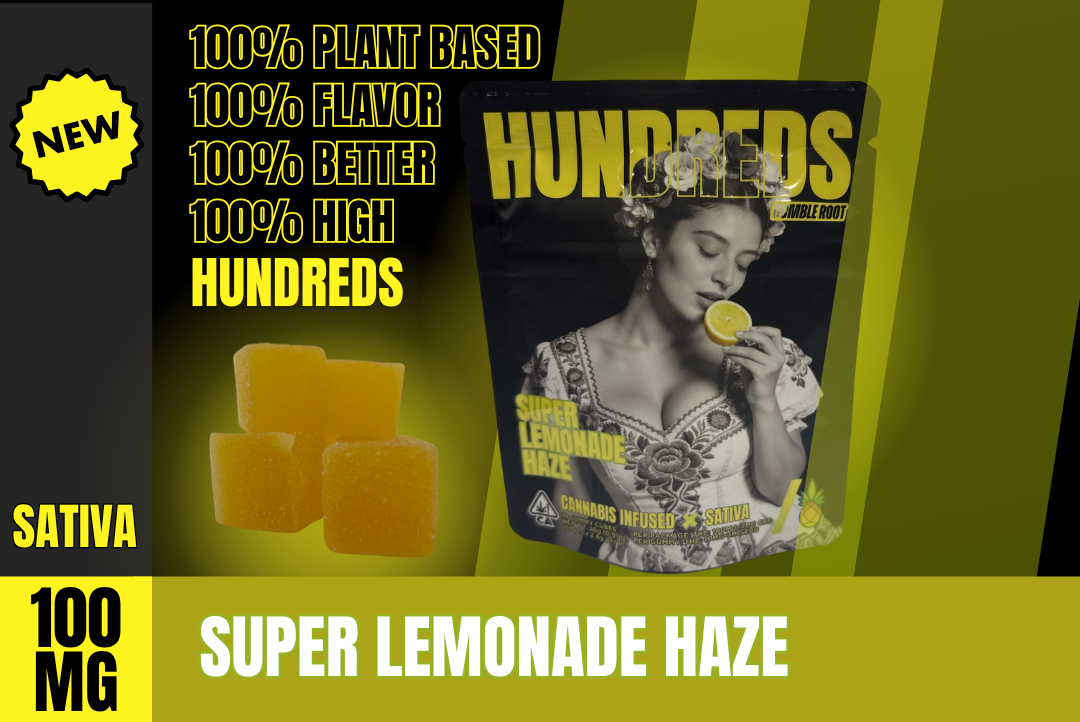 100mg THC Super Lemonade Haze Gummies (10mg - 10 pack) - HUNDREDS picture