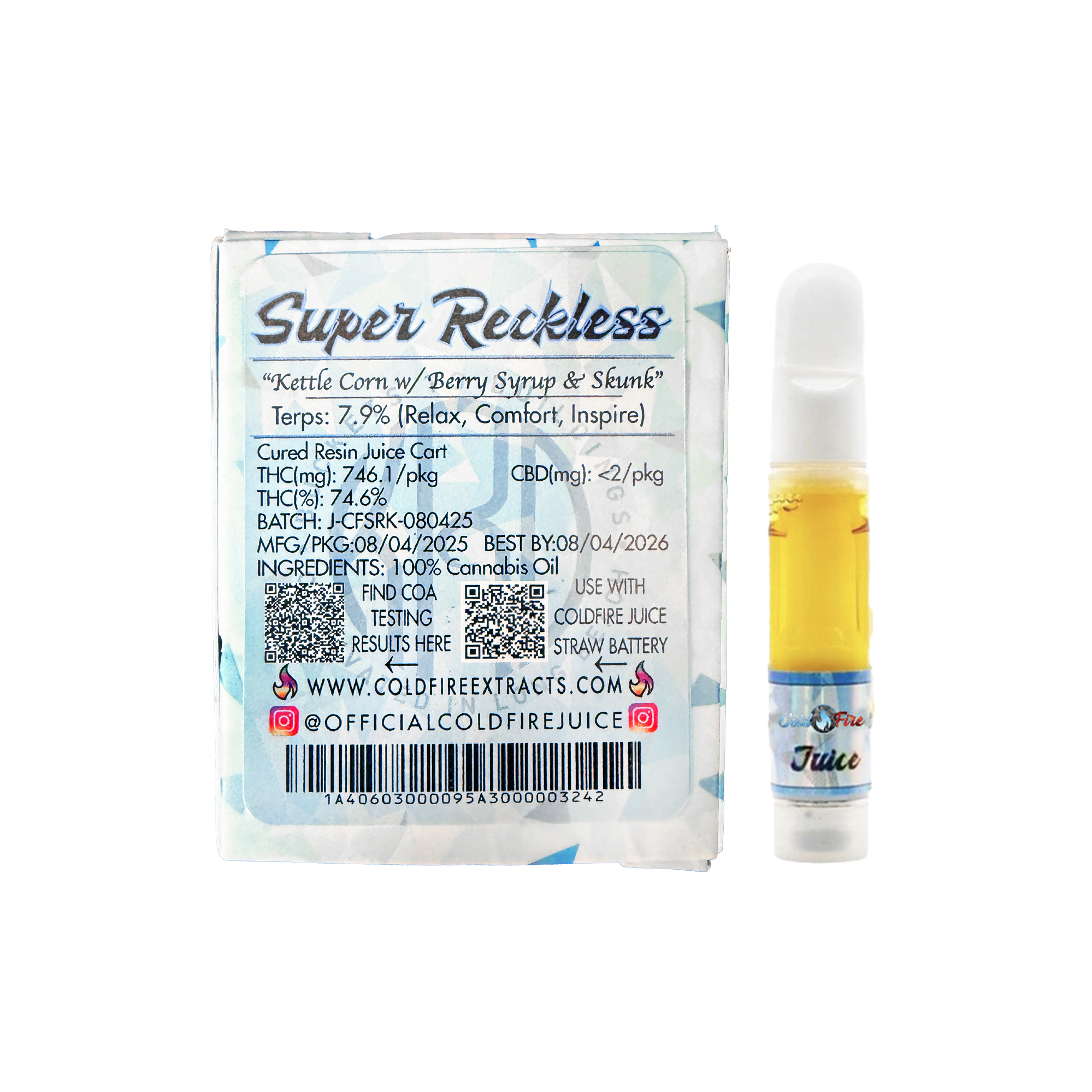 ColdFire x KRD Super Reckless Juice Cartridge 1.0g