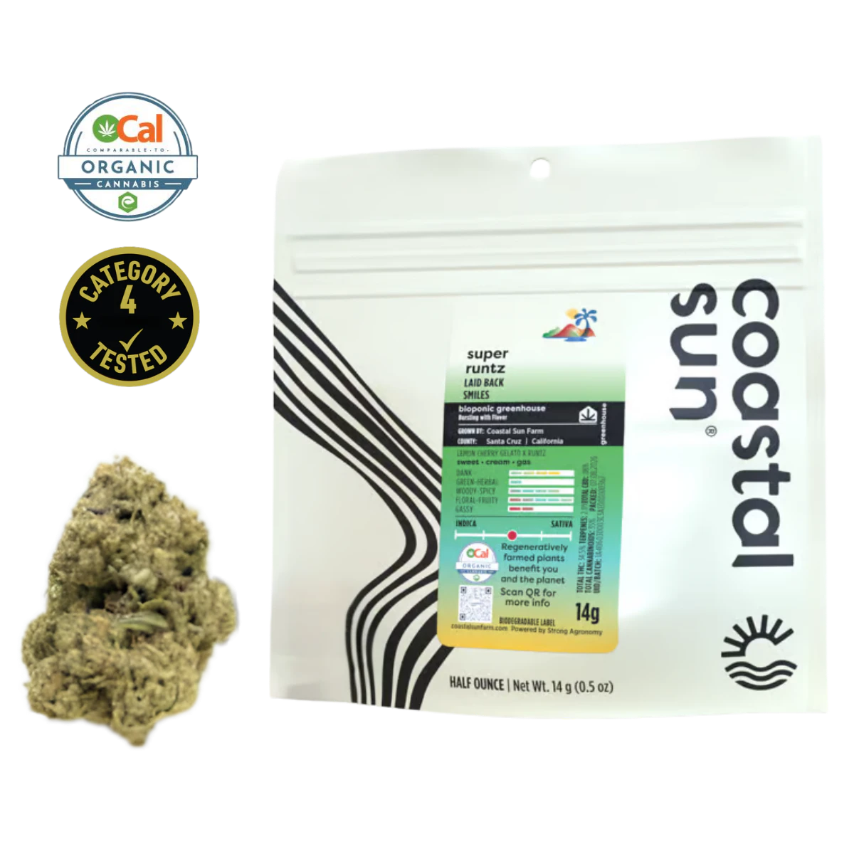 Coastal Sun - Super Runtz (H) | 14g Mylar Greenhouse Flower | Coastal Sun Main Image