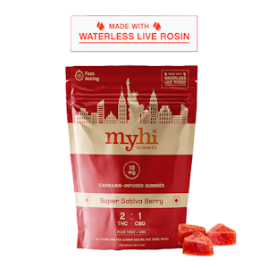 MyHi - Super Sativa Berry | Live Rosin Gummies | 100mg/10 Pieces | MyHi