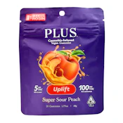 Plus - Uplift - Super Sour Peach - Gummies - 20pk - 100mg