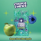 Choice Chews - Super Sour Raz Apple Gummies (Hybrid) - 200mg