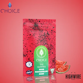 Choice Gummies Super Sour Watermelon Kush 200mg (Indica)