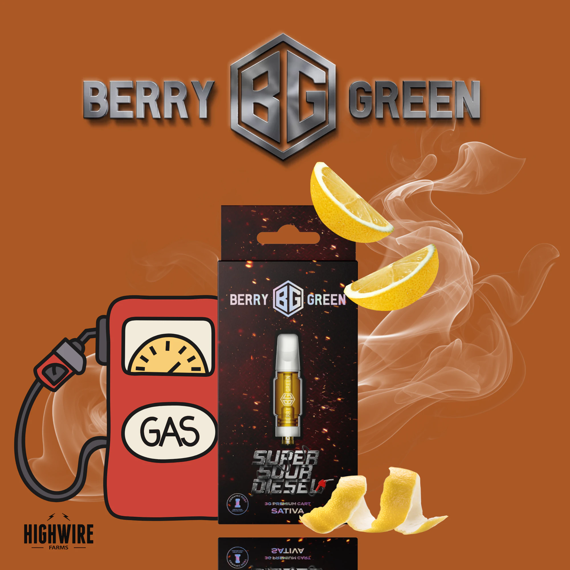 Berry Green - Berry Green Cart Super Sour Diesel 1g Main Image