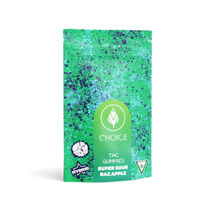 CHOICE - Choice Gummies - Sour Raz Apple - 100mg