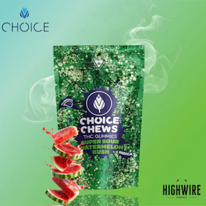 Choice Gummies Super Sour Watermelon Kush 200mg (Indica)