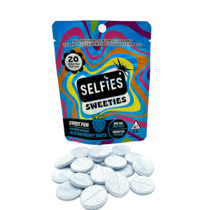 Selfies Sweeties - Sweet Fun (Blue Raspberry) (H) | 20pk 100mg THC Infused Tarts Heshies | Selfies Sweeties