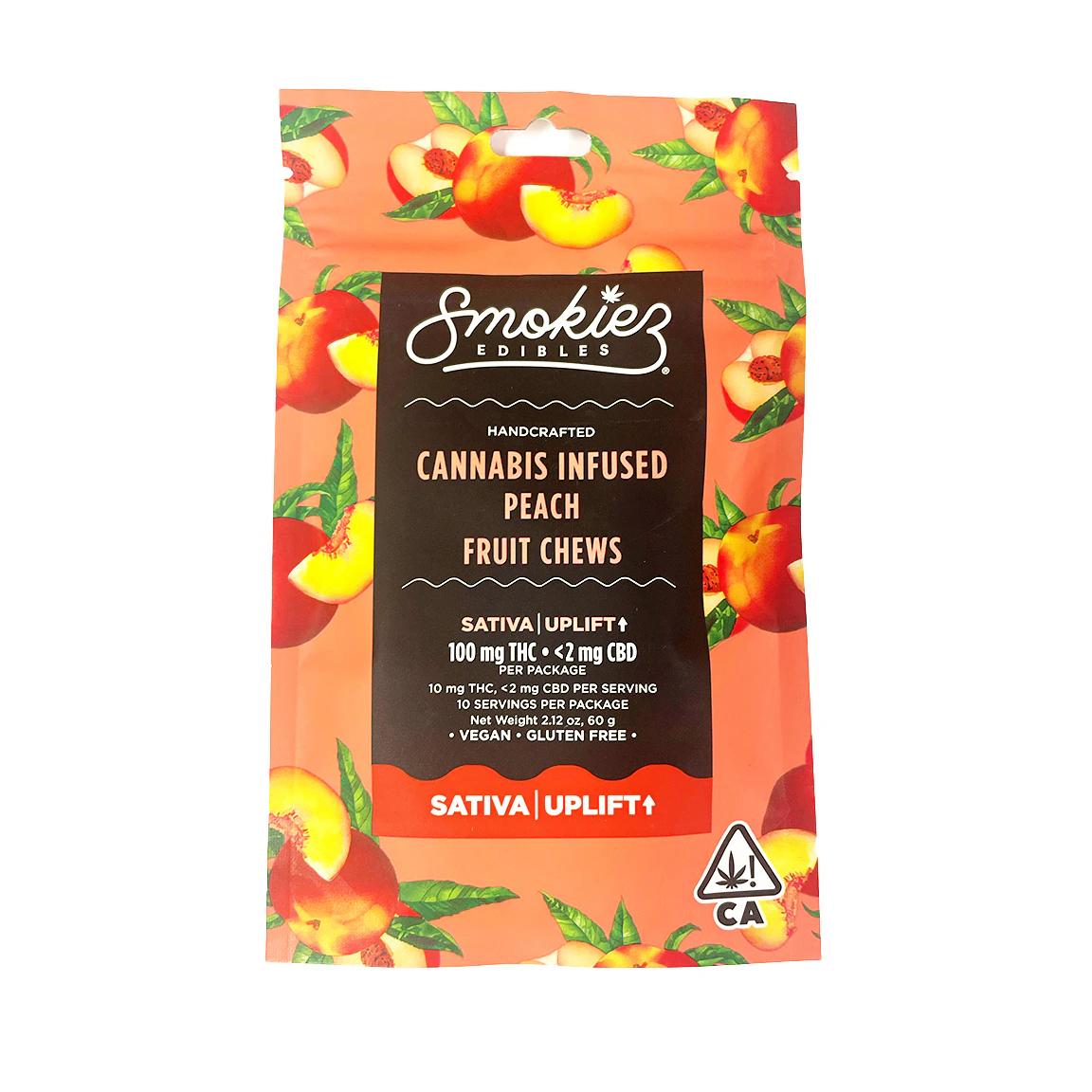 Smokiez Edibles - Smokiez Sweet Peach Sativa Fruit Chews 100mg Main Image