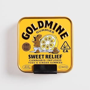 Goldmine - Goldmine Sweet Relief Yuzu & Ginger 1:1 THC:CBD Gummies 100mg