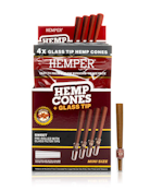 Hemp Pre-rolled Cones with Glass Tips - Sweet - Mini Size (4pk)