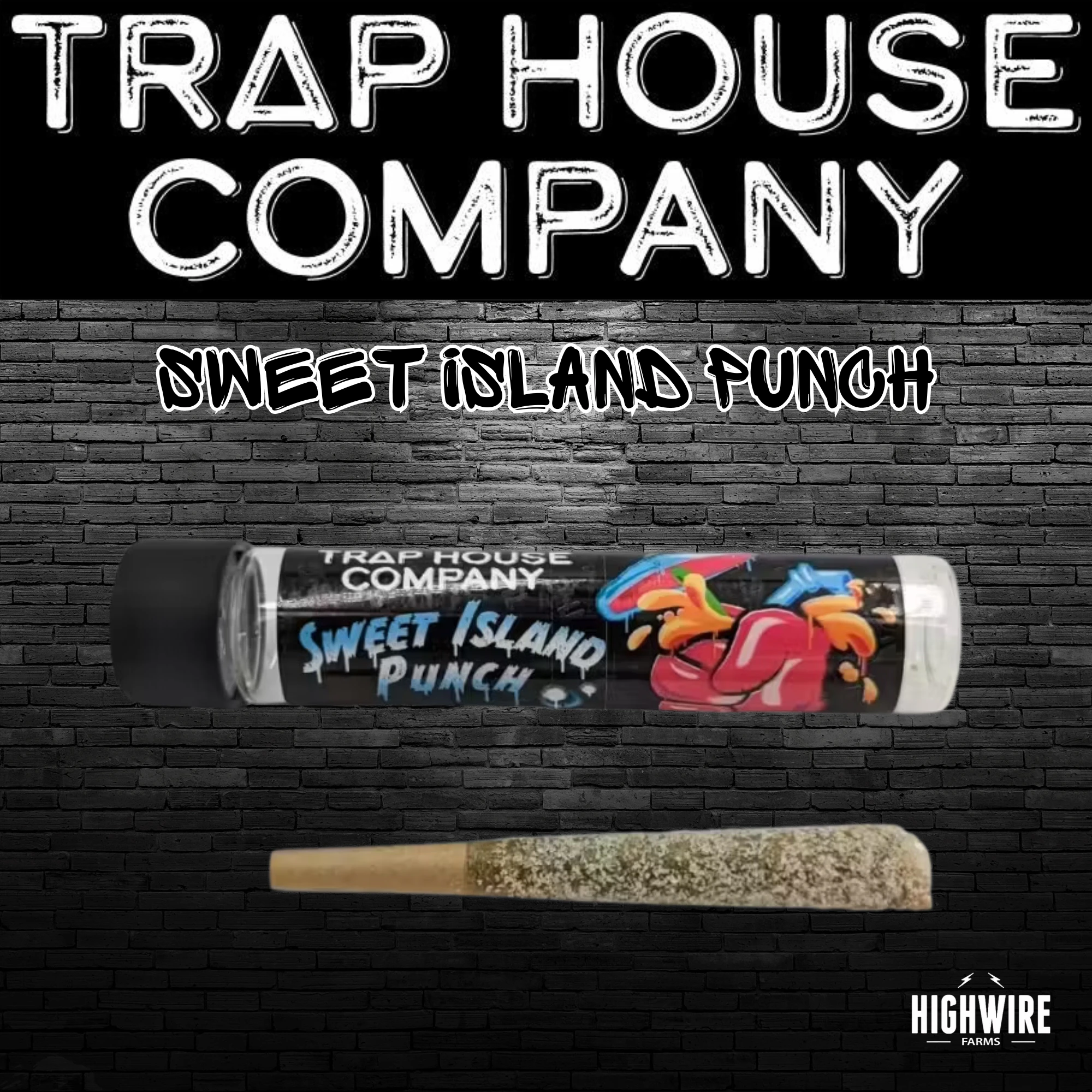 Trap House Company - Trap House Sweet Island Punch Infused "DUBBZ" Preroll 1.25g Main Image