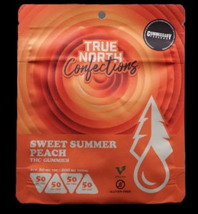 True North - Sweet Summer Peach 4x50mg THC Vegan Gummies