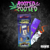 Rooted & Zooted Distillate Disposable Sweet Island Skunk/Cantaloupe Haze 2g