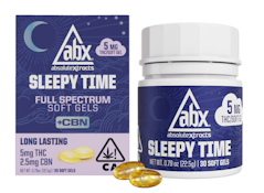 ABSOLUTE XTRACTS: Sleepy Time Full Spectrum + CBN Soft Gel Capsules 5mg/ 30 count/ 150mg (I)