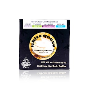 TEAM ELITE GENETICS - Concentrate - White Queso - Cold Cure Live Rosin Badder - 1G