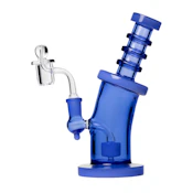 Human Grade 8" Bent Neck Dab Rig - Blue with Black