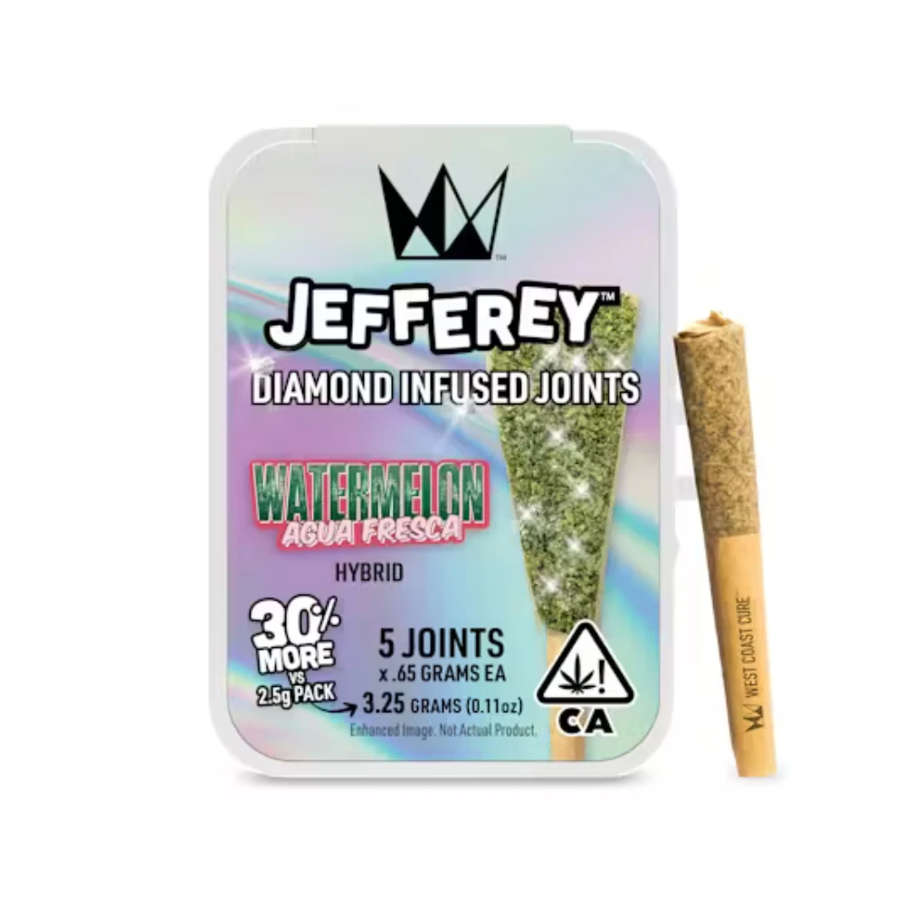 West Coast Cure - WCC Watermelon Agua Fresca (H) Infused Preroll 5pk 3.25g Main Image