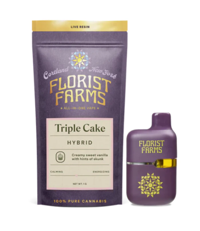 Florist Farms - Florist Farms | Triple Cake | Live Resin All-In-One Vape | 1g Main Image