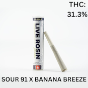 Oregrown | Inf PR Rosin 1pk/1g [S] | Sour 91 x Banana Breeze