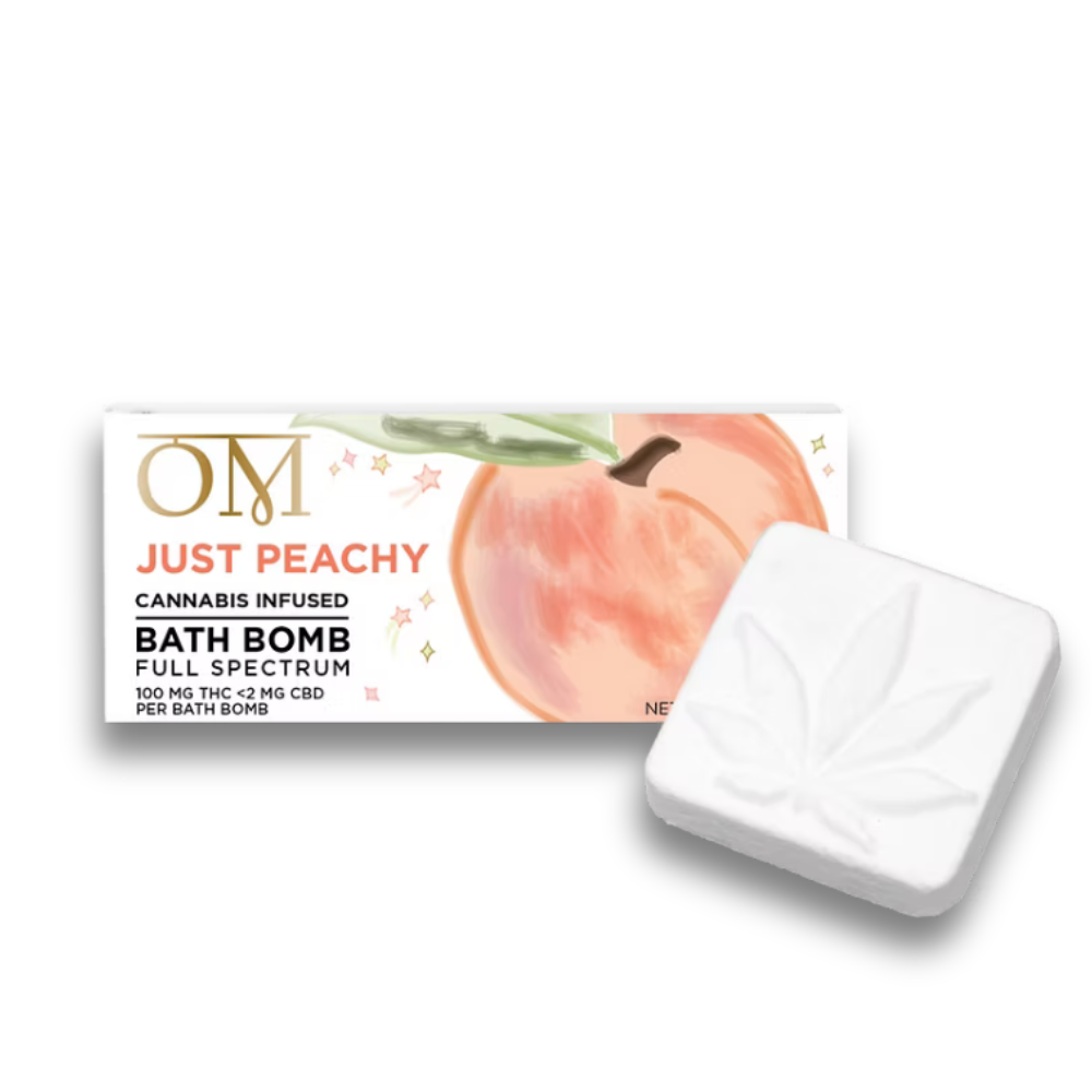 94mg THC Just Peachy Bath Bomb - OM Living picture