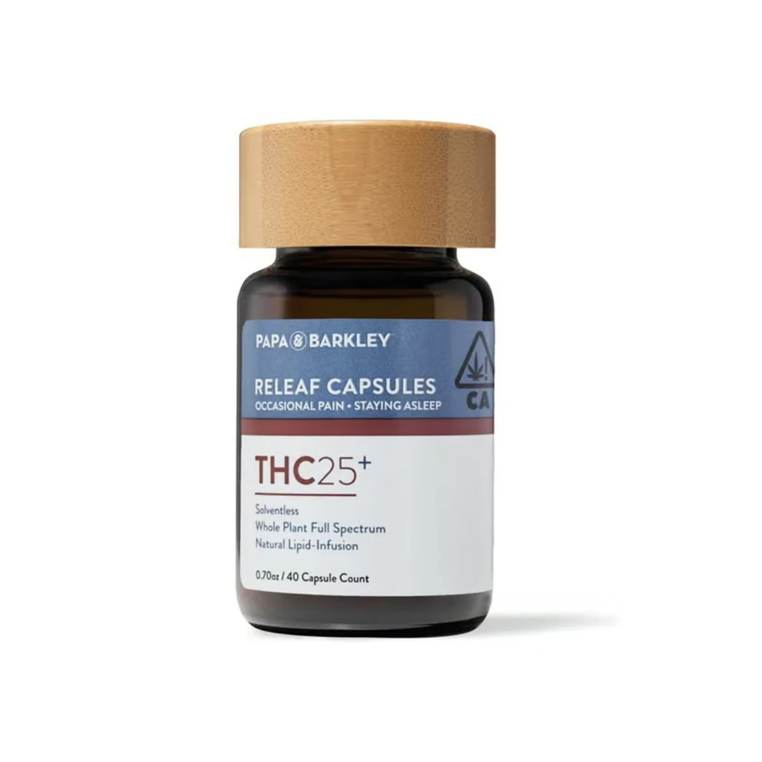 Papa & Barkley - Papa & Barkley THC 25 Releaf Capsules 1000mg Main Image