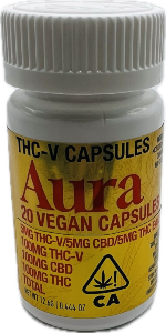 Aura - THCV:THC:CBD 100mg:100mg:100mg 20 Pack Capsules - Aura