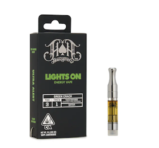 HEAVY HITTERS - Heavy Hitters THCV Green Crack Lights On Energy Vape Cartridge 1.0g