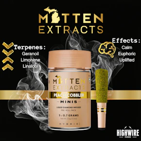 Mitten Extracts Peach Cobbler Infused Preroll 5pk 3.5g