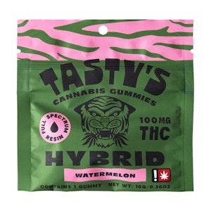 Tasty's Edibles - Tasty's - Watermelon Hybrid, 100mg Single Gummy