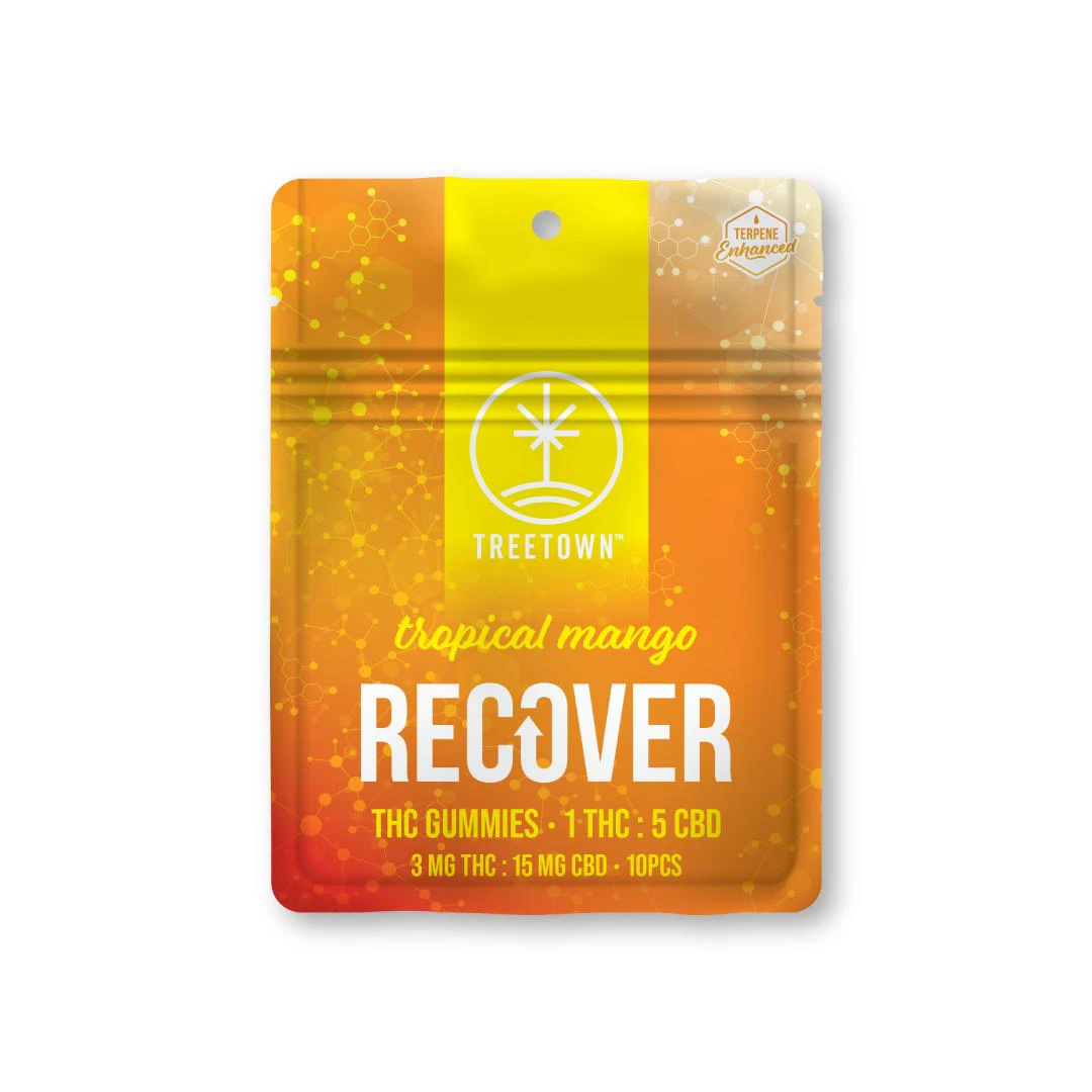 Treetown - RECOVER Mango 1:5 THC:CBD 30mg Gummies (10x3mg) - TREETOWN Main Image