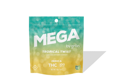 Grön Edibles - Gron | Edibles | Gummies - Mega Tropical Twist| 100mg. 1