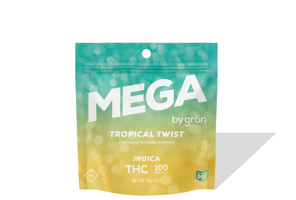 Grön Edibles - Gron | Edibles | Gummies - Mega Tropical Twist| 100mg. 1 Main Image
