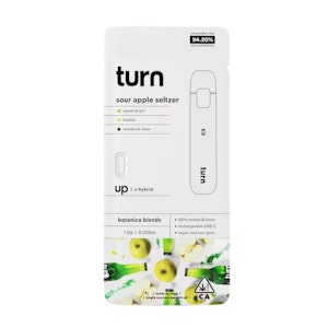 TURN - SOUR APPLE SELTZER DISPOSABLE 1G - TURN