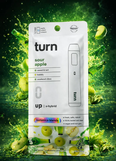 TURN- BOTANICA BLENDS - SOUR APPLE VAPE PEN - TURN - 1g Main Image