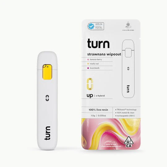 turn - TURN | STRAWNANA WIPEOUT LIVE RESIN - AIO | CARTRIDGE | 1G Main Image