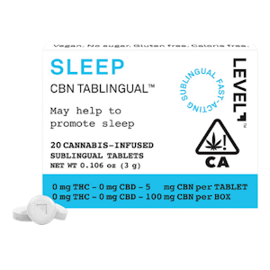 LEVEL - LEVEL - 20pcs 100mg CBN - SLEEP Tablingual 