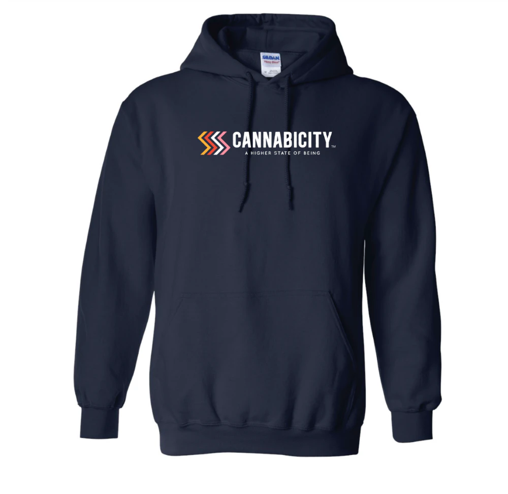 Cannabicity - Navy Cannabicity Hoodie - XL | Cannabicity Apparel Main Image