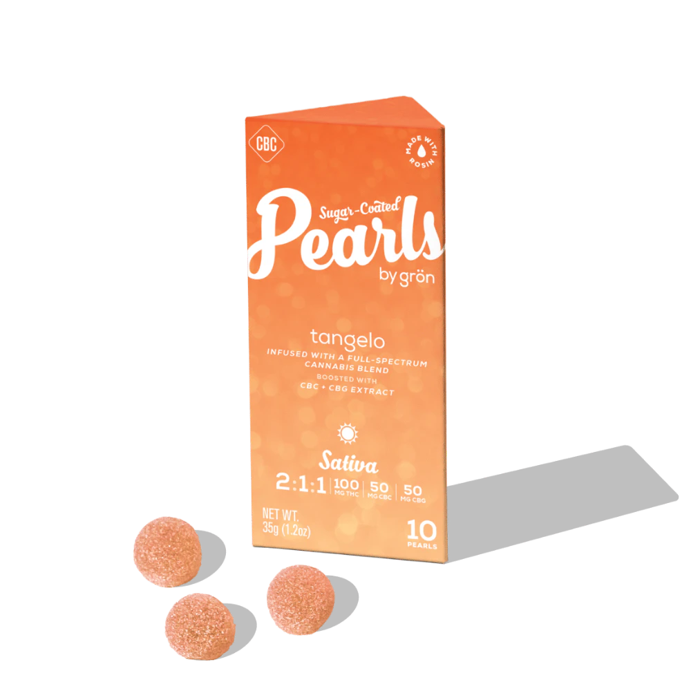 Pearls - Tangelo (S) | 10pk 100mg 2:1:1 THC:CBC:CBG Gummies | Pearls Main Image