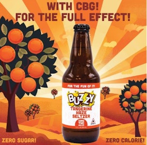 BUZZY - Buzzy | Tangerine Haze Seltzer | 10mg | 5mg CBG | Beverage