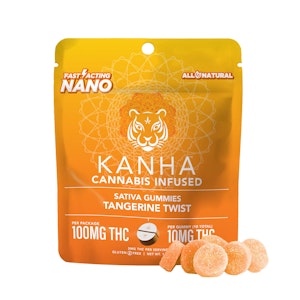 Kanha - Kanha Nano Sativa Tangerine Twist Gummies 100mng